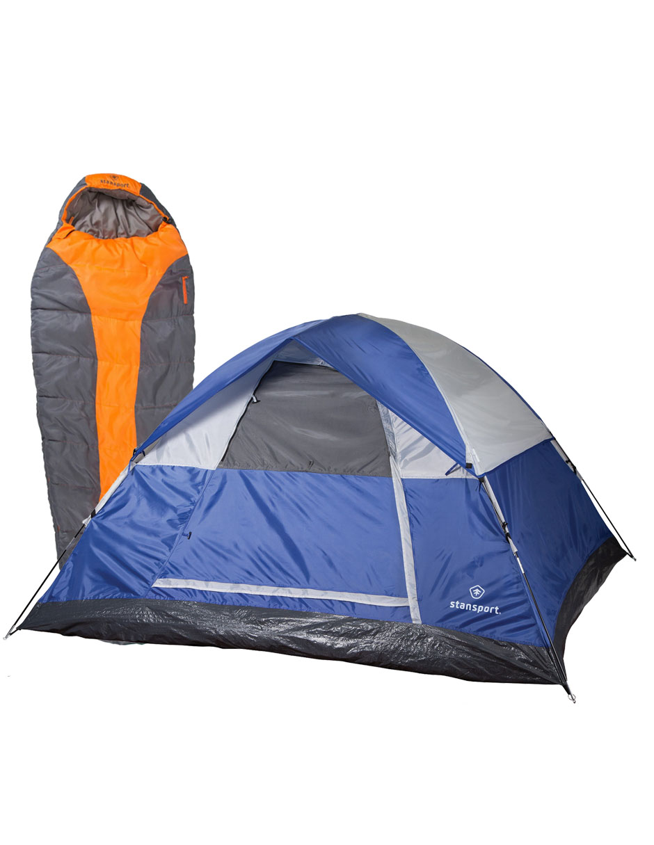 Casa de Campaña Stansport para 4 Personas + Sleeping Climb Trekker NM-02