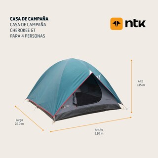 Foto 2 | Casa de Campaña NTK NTK-HC-CHK4 color Negro 4 Personas