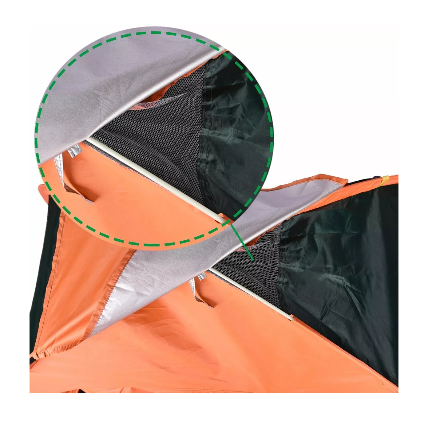 Foto 4 pulgar | Casa de Campaña Impermeable color Naranja 2 Personas