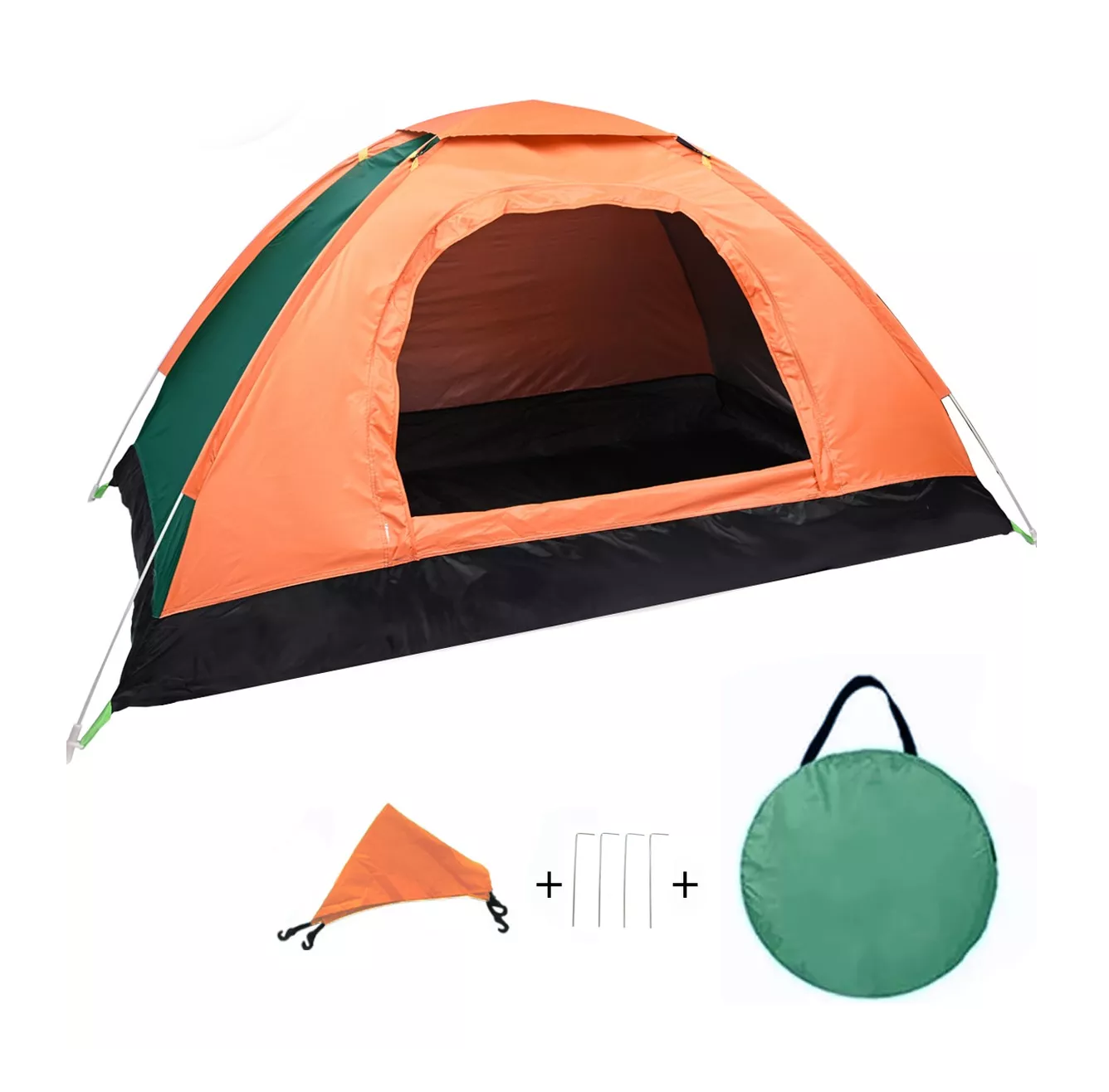 Foto 5 | Casa de Campaña Impermeable color Naranja 2 Personas