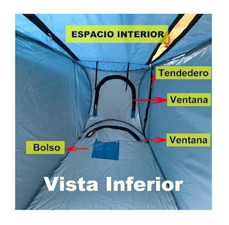 Foto 5 | Tienda Campaña Vestidor Cambiador Portátil 1.9 M Camping/playa Azul Cielo