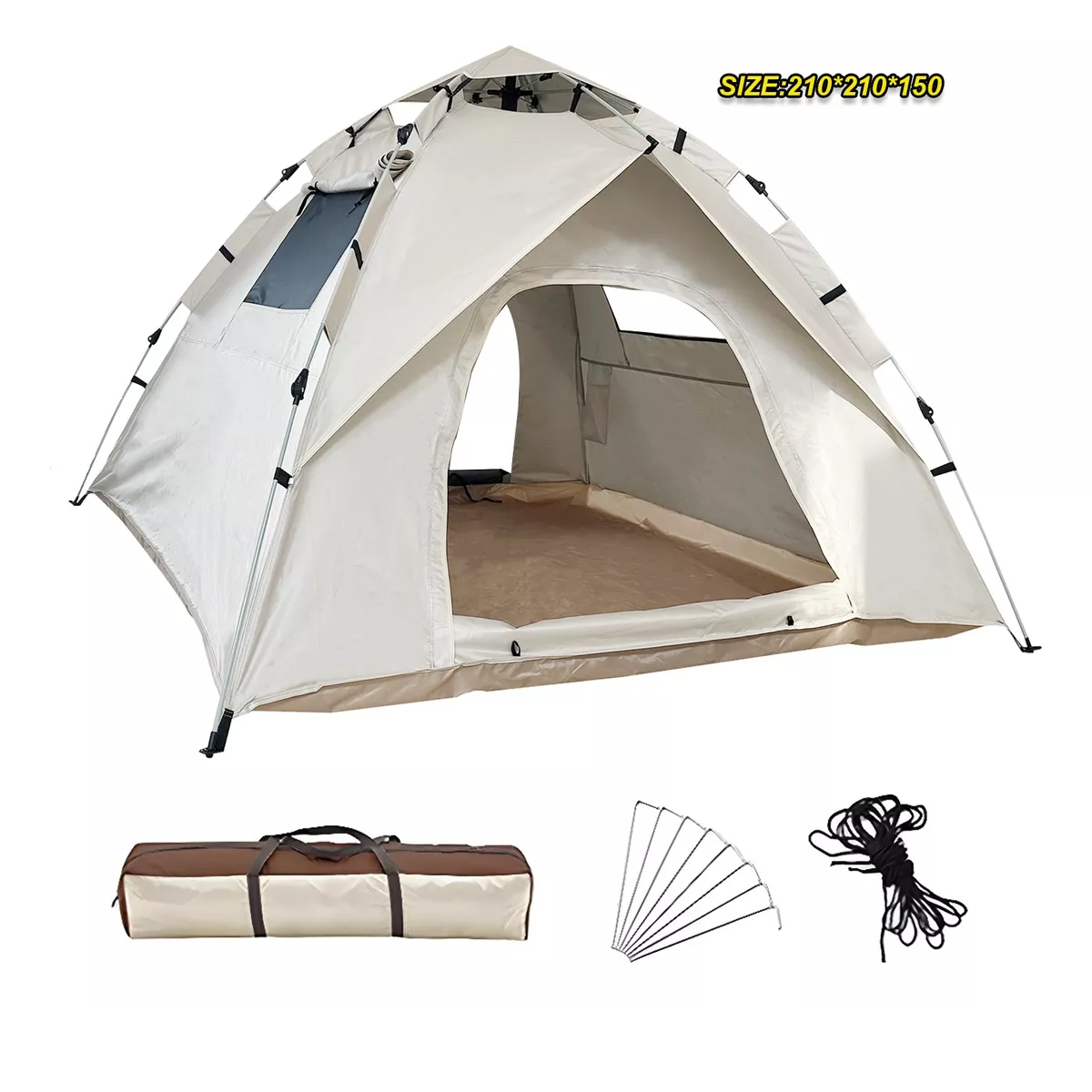 Foto 3 pulgar | Tienda De Campaña Impermeable - 4-5 Personas Casa De Acampar Eo Safe Imports Esi-13851 Blanco