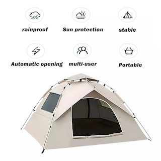 Foto 3 | Tienda De Campaña Impermeable - 4-5 Personas Casa De Acampar Eo Safe Imports Esi-13851 Blanco