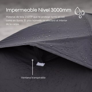 Foto 3 | Tienda Casa Campaña Grande Eo Safe Imports Esi-13873 Negro
