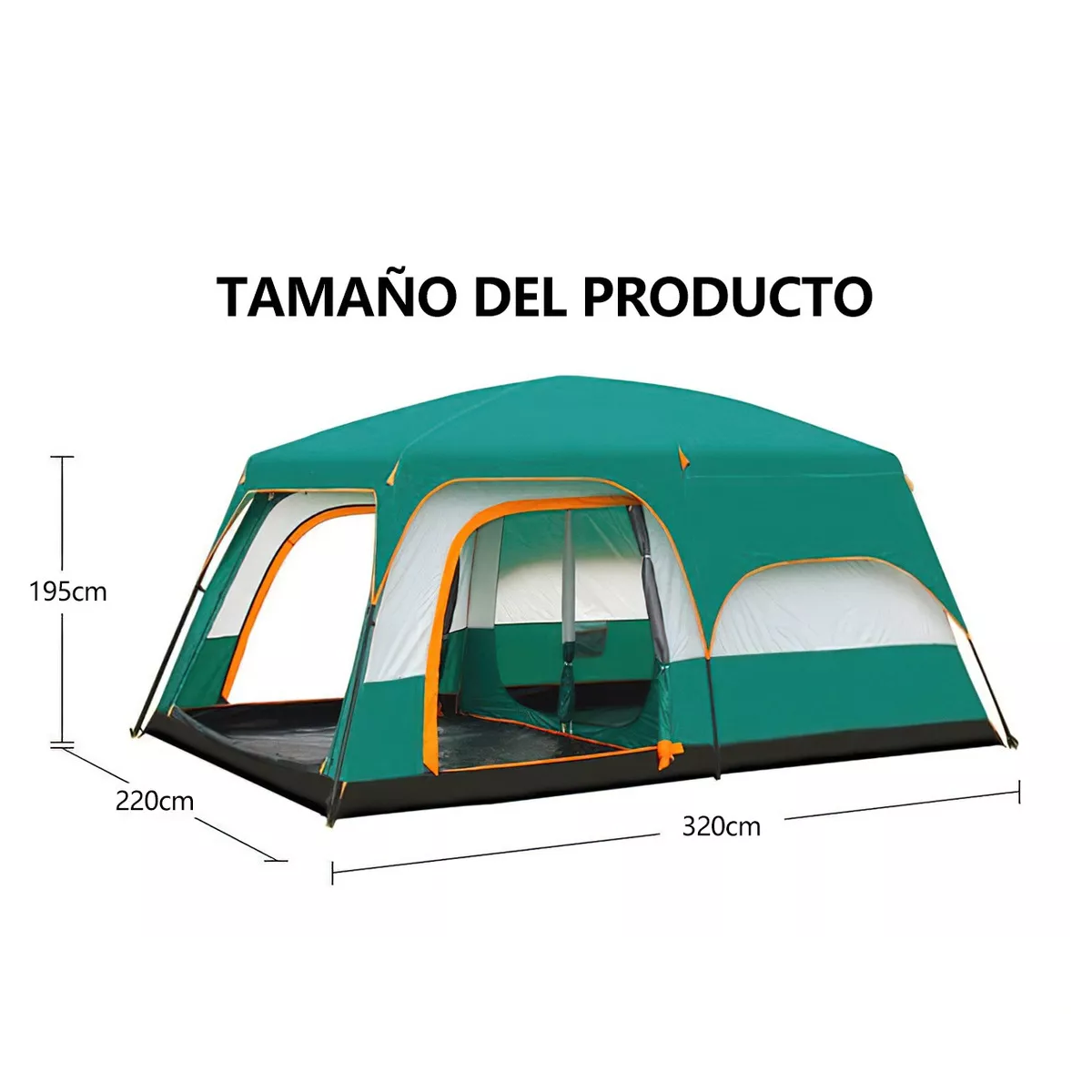 Foto 5 pulgar | Carpa Para 5-8 Personas Eo Safe Imports Esi-14779 Verde