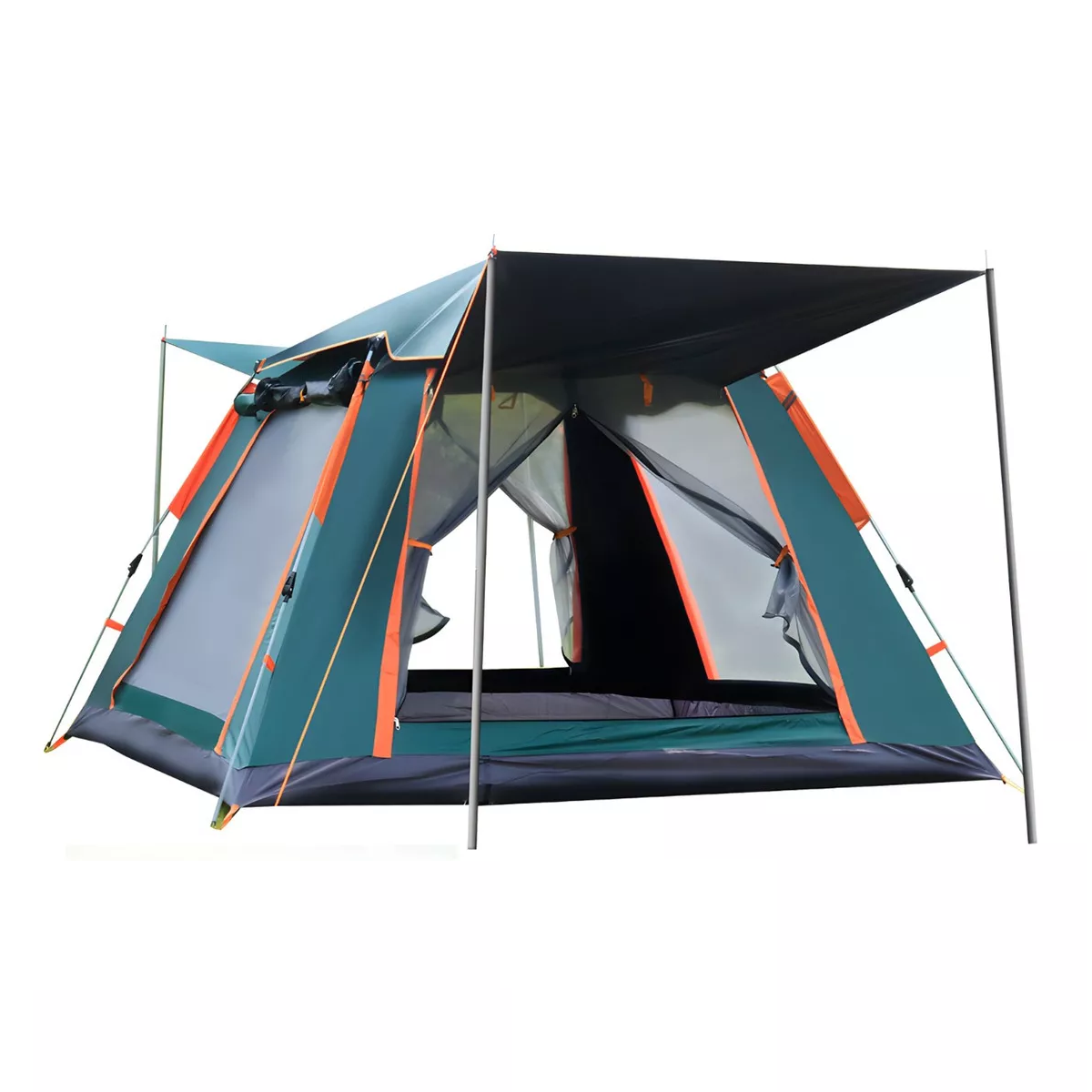 Carpa de Camping  para 4 Personas con Poste de Aluminio y Protección UV
