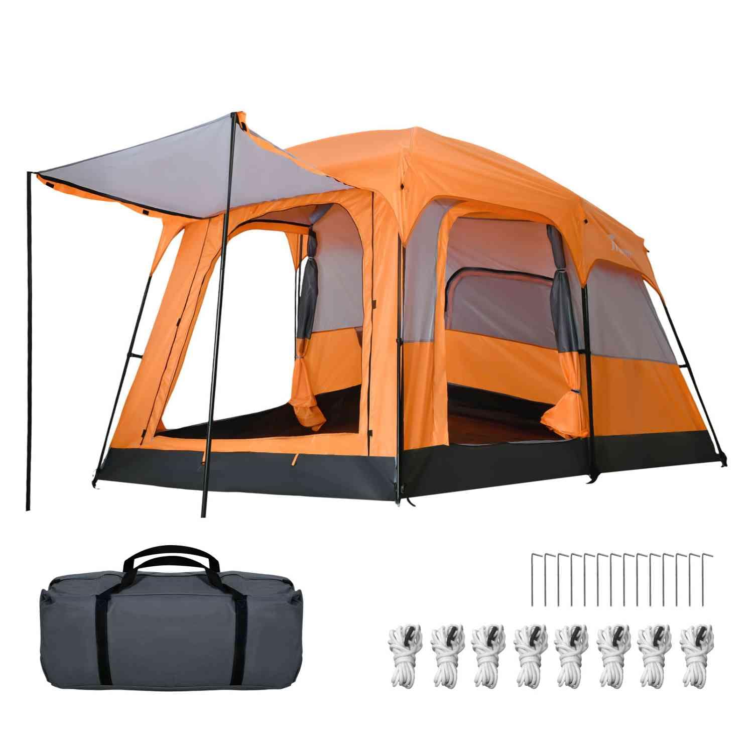 Casa Campaña Familiar Centurfit Naranja 6 Personas $2,699