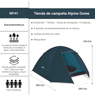 Foto 2 | Tienda de Campaña Bestway para 4 Personas