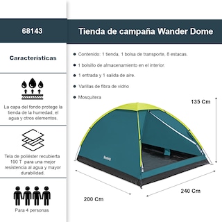 Foto 2 | Tienda de Campaña Bestway para 4 Personas