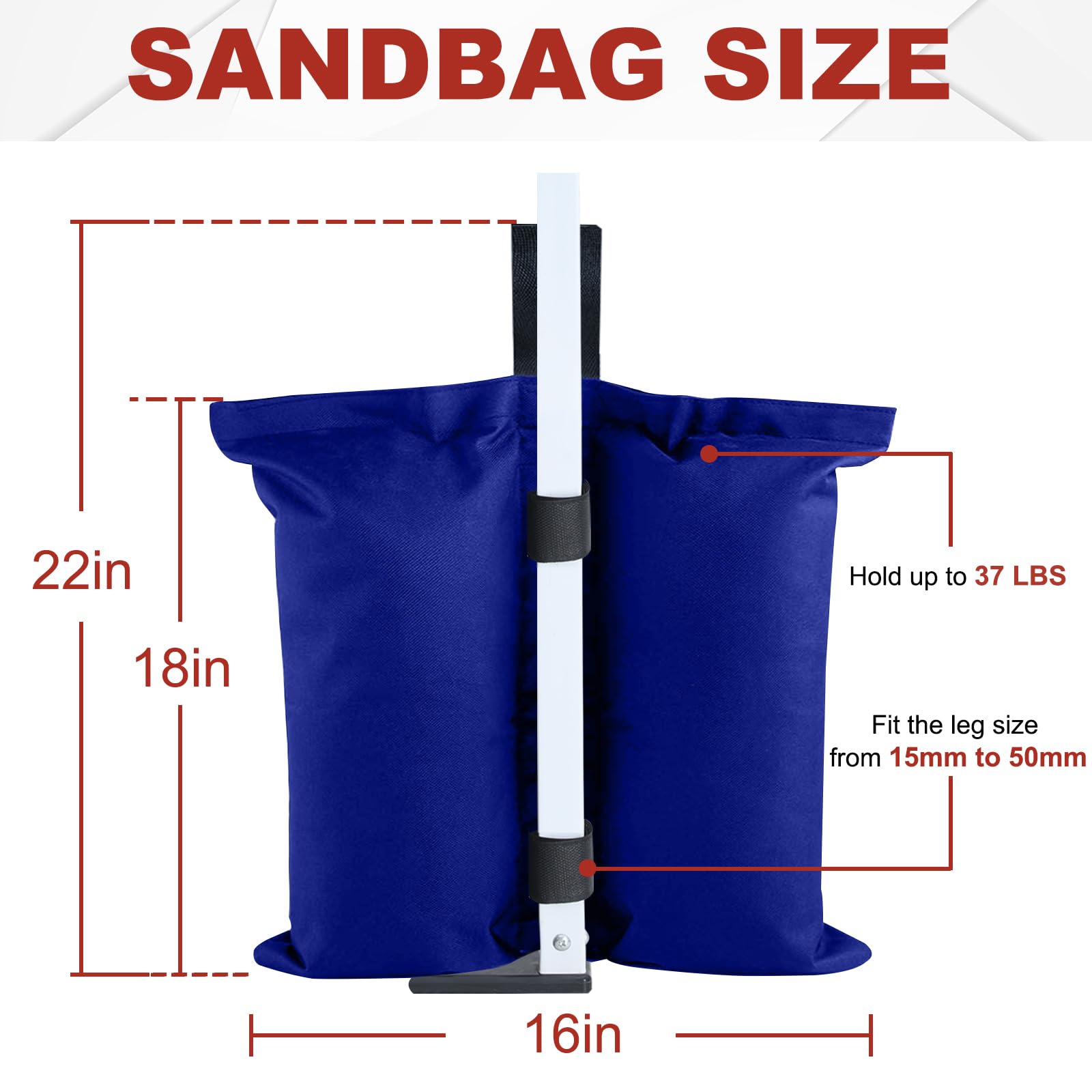 Foto 4 pulgar | Bolsas de Arena Para Tienda De Campaña Abccanopy Paquete De 4 Unidades Azul - Venta Internacional