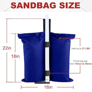 Foto 3 | Bolsas de Arena Para Tienda De Campaña Abccanopy Paquete De 4 Unidades Azul - Venta Internacional