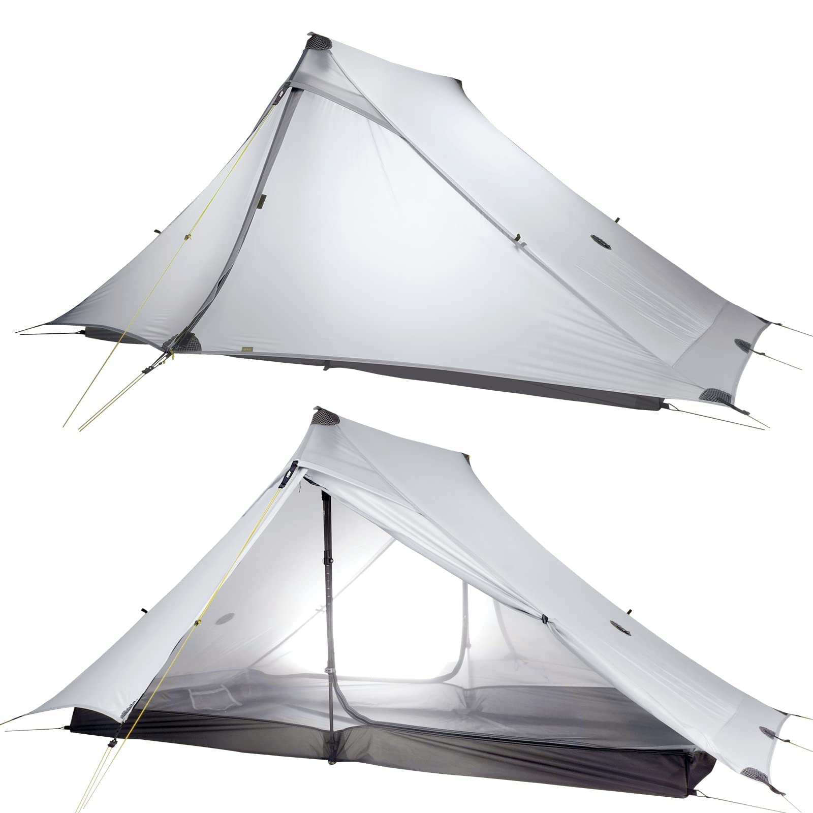 Tienda De Campaña De Senderismo Lanshan 2 Pro Ultraligera Para 2 Personas, Gris - Venta Internacional.