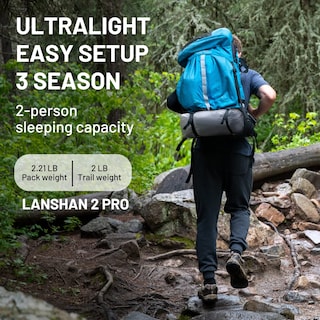 Foto 7 | Tienda De Campaña De Senderismo Lanshan 2 Pro Ultraligera Para 2 Personas, Gris - Venta Internacional.