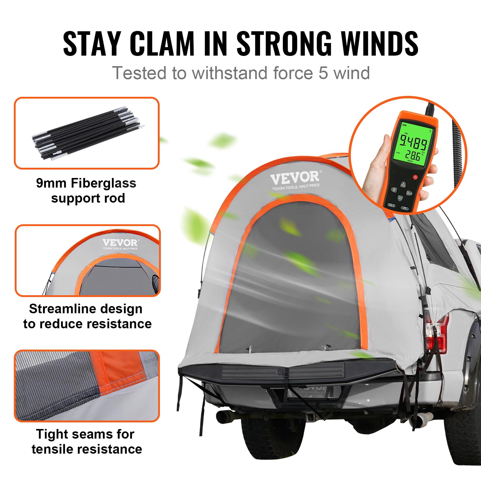 Foto 5 pulgar | Carpa Tipo Camión Vevor Impermeable Pu2000 Mm Para 2 A 3 Personas - Venta Internacional.