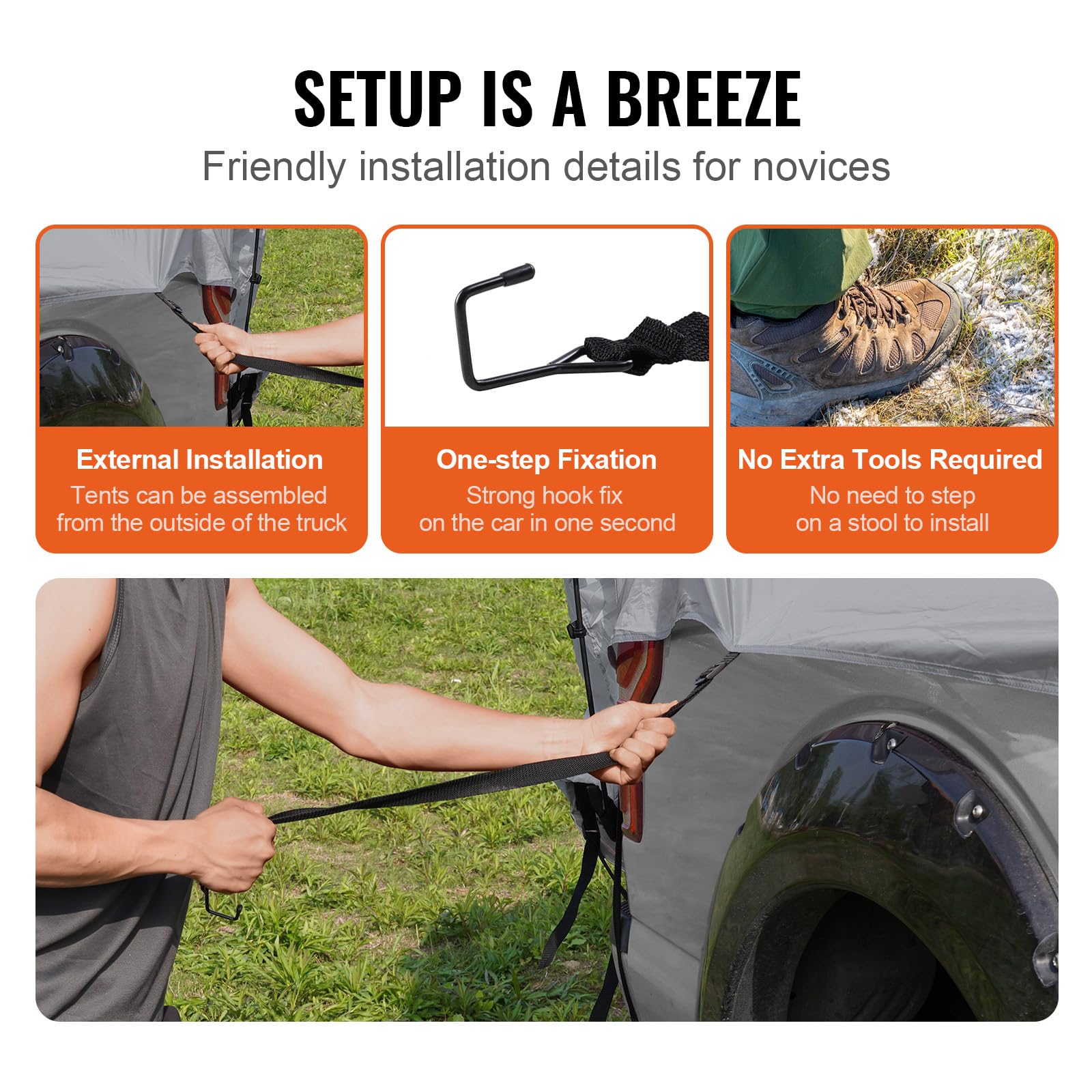 Foto 7 pulgar | Carpa Tipo Camión Vevor Impermeable Pu2000 Mm Para 2 A 3 Personas - Venta Internacional.