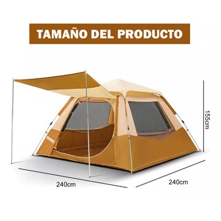 Foto 2 | Tienda De Campaña Grande Para Acampar 4-8 Personas Eo Safe Imports Esi-18741 Caqui