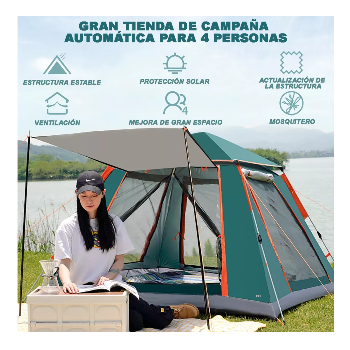 Foto 3 pulgar | Tienda de Campaña Azul