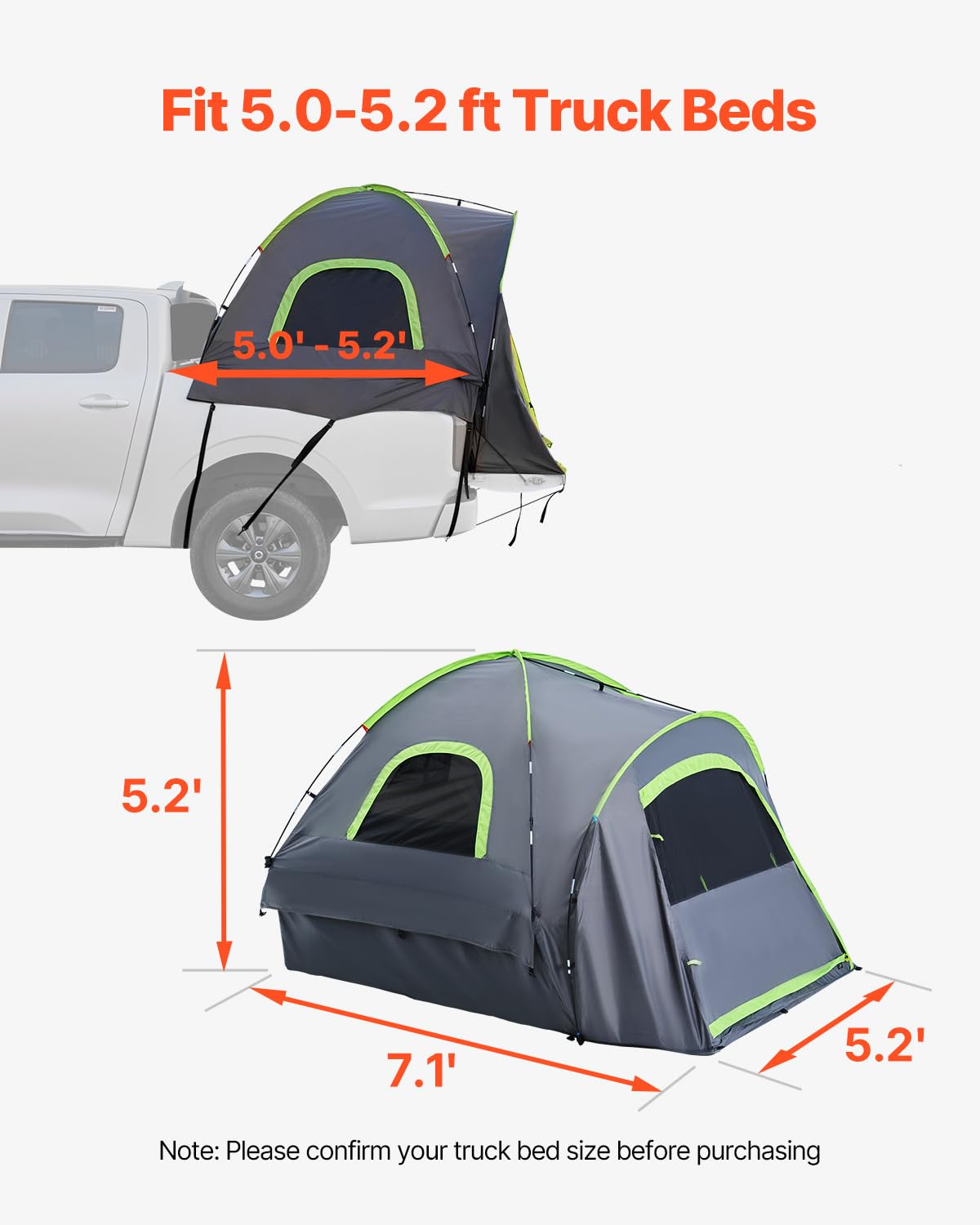 Foto 4 pulgar | Tienda De Campaña Vevor Para Acampada Impermeable Para 2 A 3 Personas, 160 X 160 X 215 Cm - Venta Internacional.