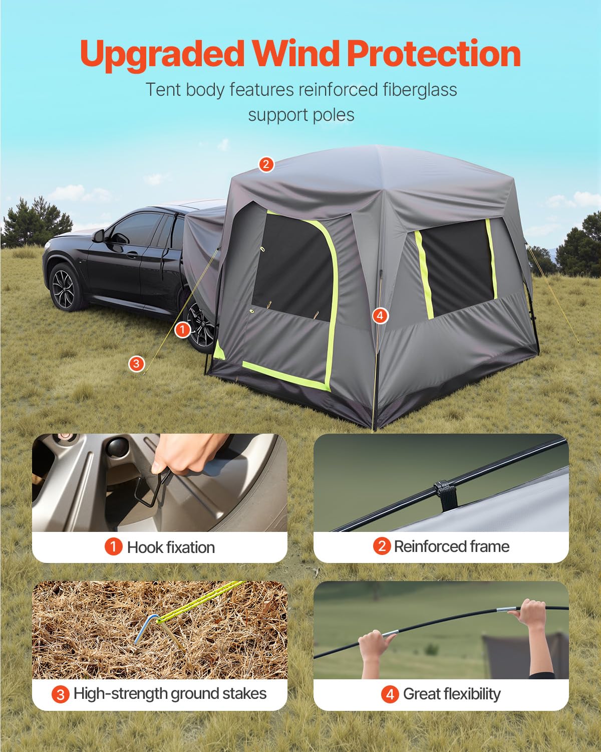 Foto 5 pulgar | Carpa Suv Vevor Impermeable Para 5 A 8 Personas Para Acampar, 300 X 250 X 230 - Venta Internacional.