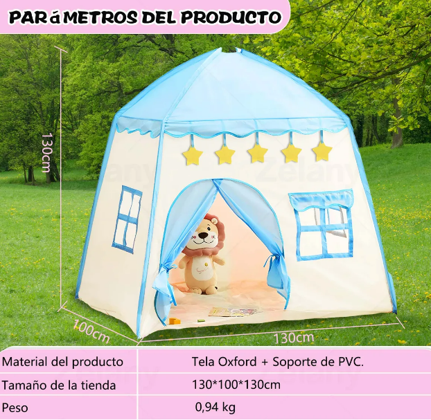 Foto 3 pulgar | Tienda Xtellar Niños Carpa Castillo Con 5m Luces De Estrella
