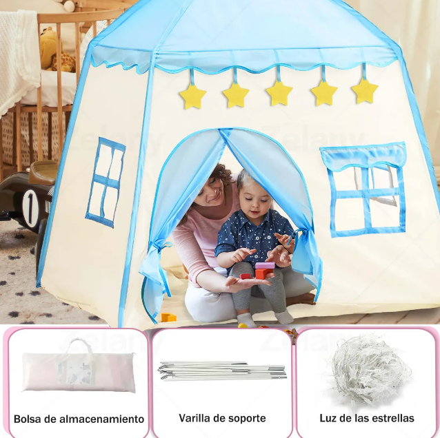 Foto 4 pulgar | Tienda Xtellar Niños Carpa Castillo Con 5m Luces De Estrella