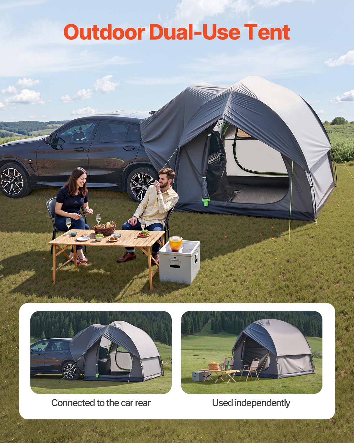 Foto 2 | Carpa Suv Vevor Impermeable Para 5 A 8 Personas Para Acampar, 240 X 240 X 215 - Venta Internacional.