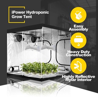 Foto 3 | Carpa De Cultivo Ipower De 80 X 80 X 78 Cm Con Un 98% De Mylar Reflectante, Color Negro - Venta Internacional.
