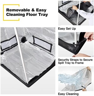Foto 5 | Carpa De Cultivo Ipower De 80 X 80 X 78 Cm Con Un 98% De Mylar Reflectante, Color Negro - Venta Internacional.