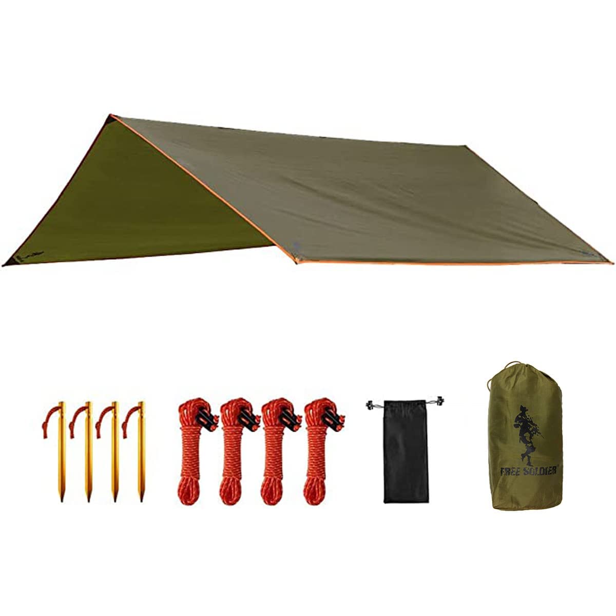 Foto 1 | Lona Free Soldier, Impermeable, Portátil, De 3 X 3,2 M, Para Acampar - Venta Internacional.