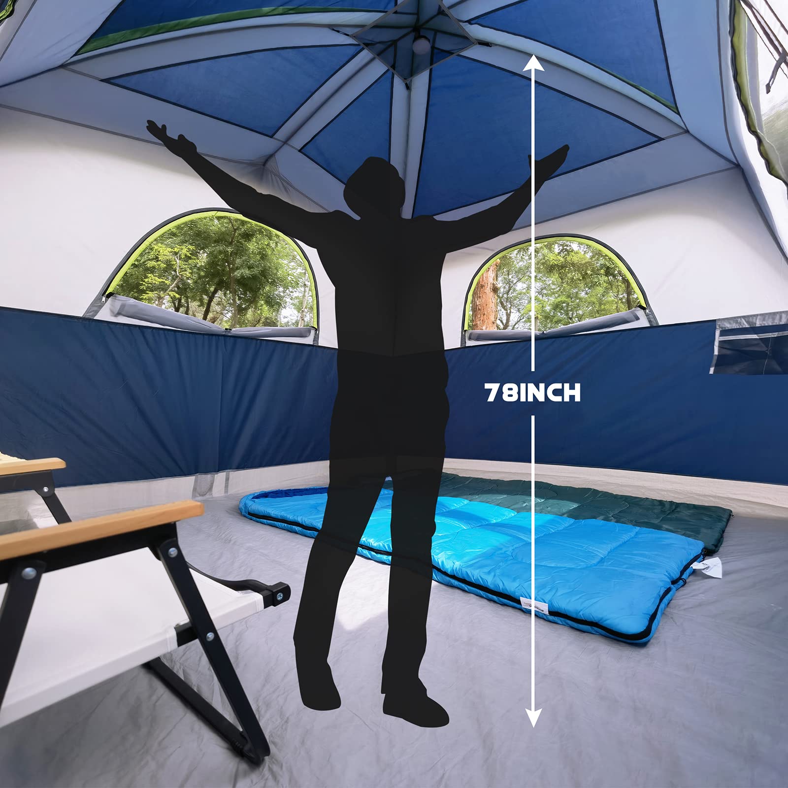 Foto 4 pulgar | Tienda De Campaña Unp Tents Para 6 Personas, Impermeable Y Resistente Al Viento - Venta Internacional.