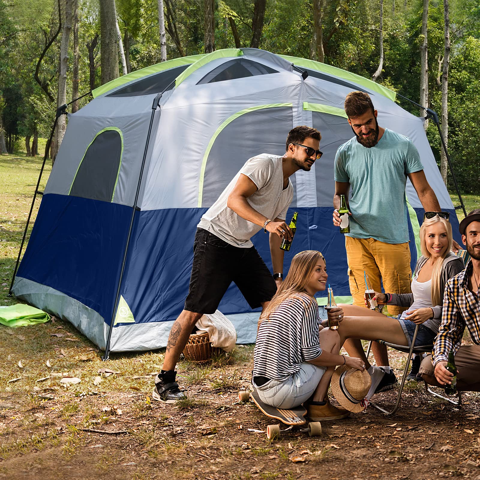 Foto 7 pulgar | Tienda De Campaña Unp Tents Para 6 Personas, Impermeable Y Resistente Al Viento - Venta Internacional.