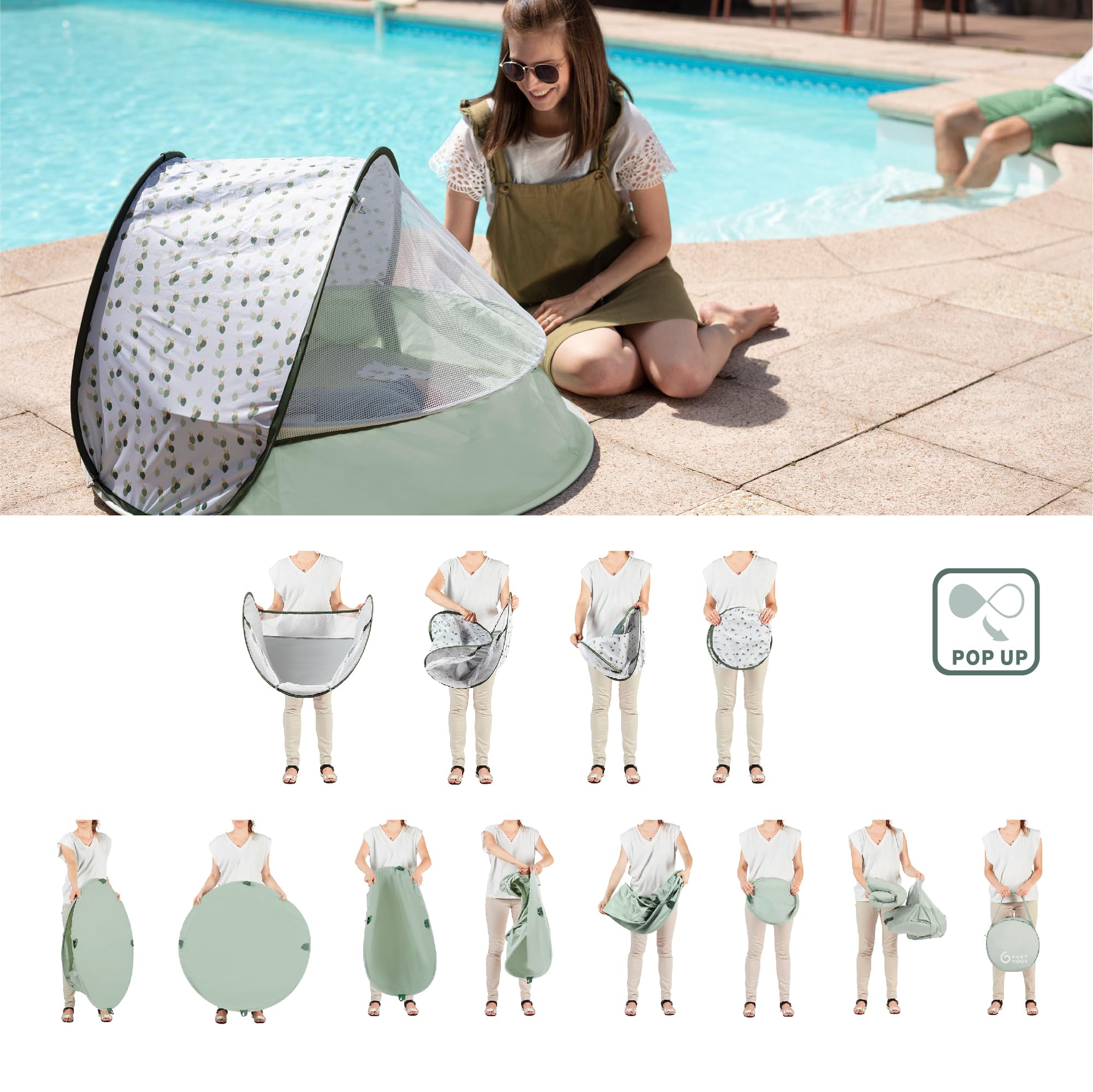 Foto 3 pulgar | Tienda De Campaña Y Piscina Aquani Babymoov, 3 En 1, Plegable Con Upf 50+ Para Verano - Venta Internacional.