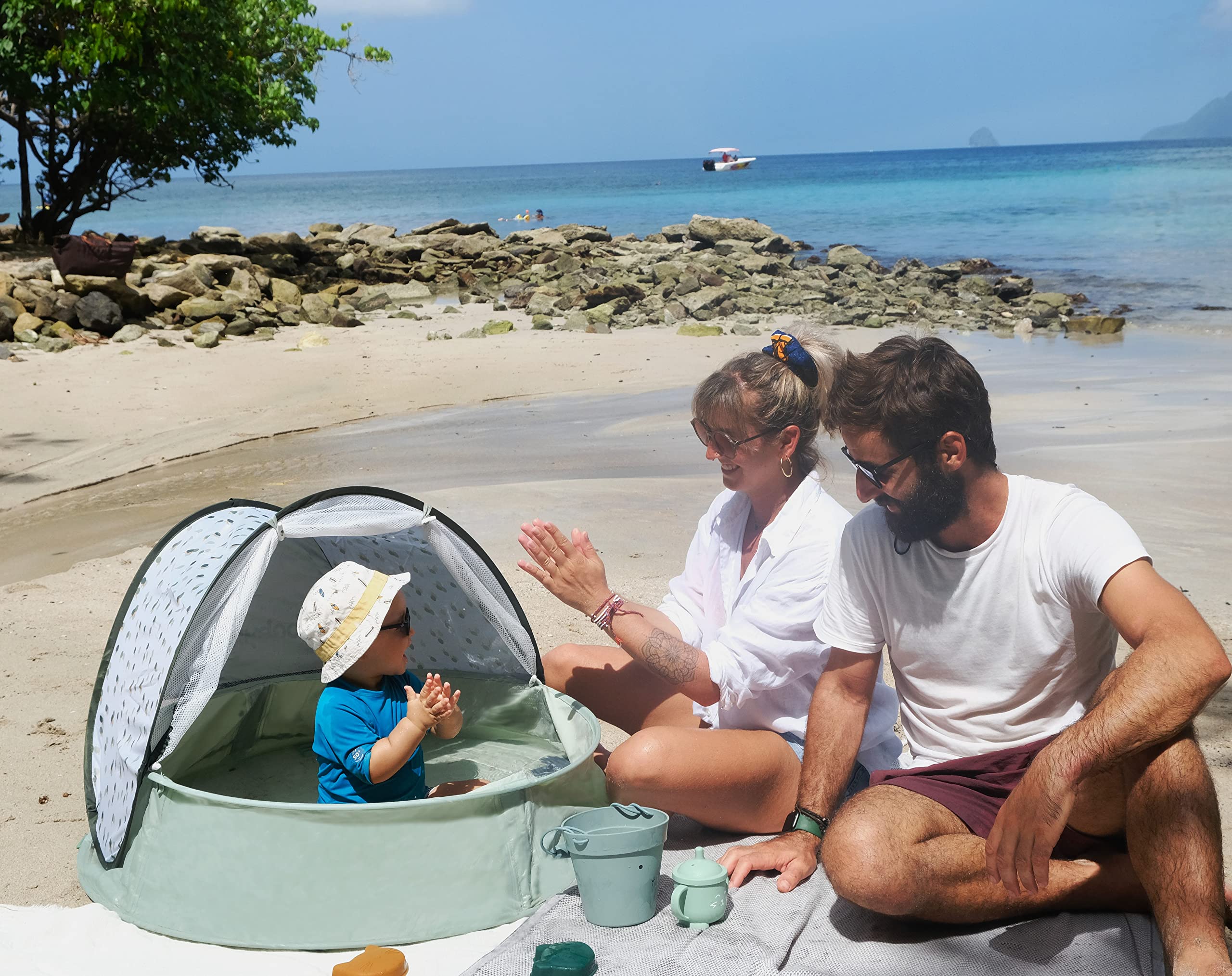 Foto 5 | Tienda De Campaña Y Piscina Aquani Babymoov, 3 En 1, Plegable Con Upf 50+ Para Verano - Venta Internacional.
