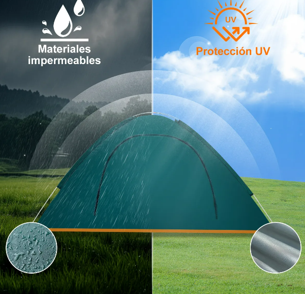 Foto 3 pulgar | Casa De Campaña Para 2-3 Personas Xtellar, Protección Uv, Resistente Y Versátil Para Experiencia Inolvidable Al Acampa