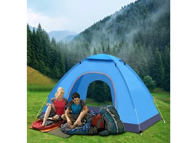 Foto 4 | Título Nuevo Optimizado: ''xtellar - Casa De Campaña Lawuto De Lujo Para 3 Personas En Polyester Azul Suave''