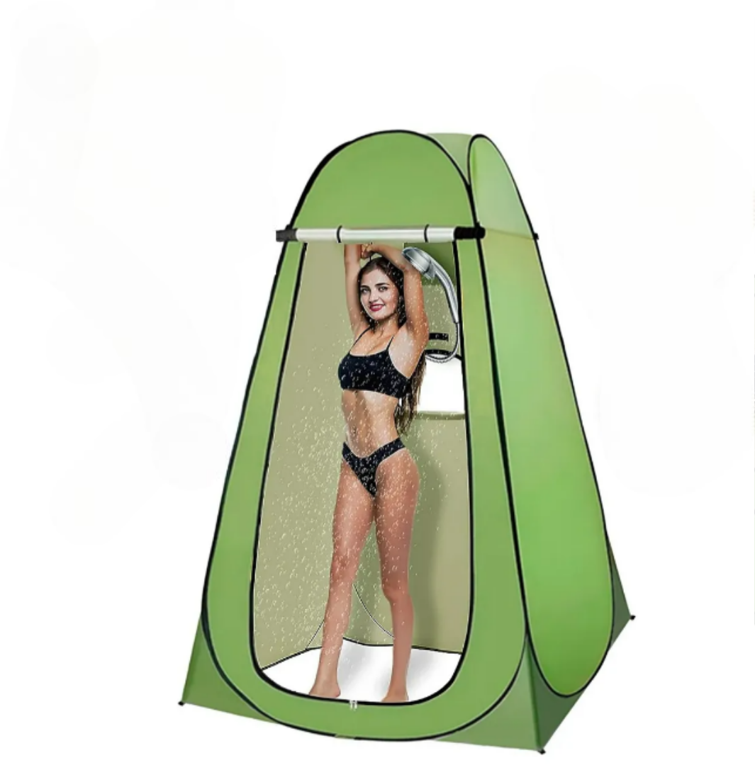 Xtellar Experiencia De Ducha Al Aire Libre Portátil Y Bolsa Solar Para Acampada - Verde Lujoso