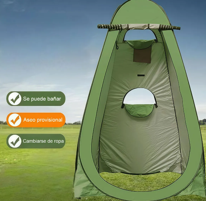 Foto 4 pulgar | Xtellar Experiencia De Ducha Al Aire Libre Portátil Y Bolsa Solar Para Acampada - Verde Lujoso