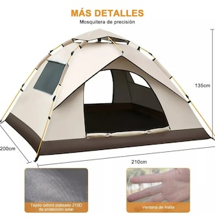 Foto 4 | Carpa Xtellar Premium Para 4 Personas De Montaje Automático Para Experiencias De Acampada Inolvidables