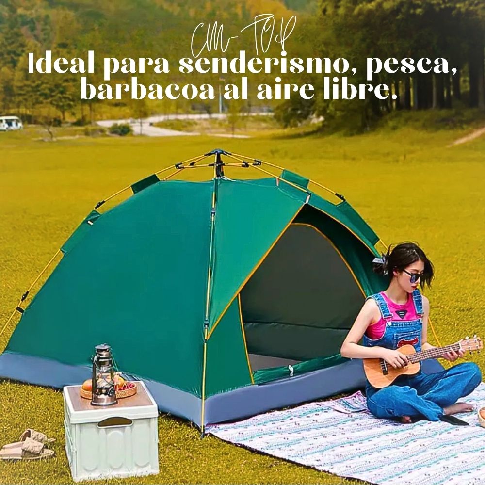 Foto 3 pulgar | Tienda De Campaña Grande Para Casa De Camping Automática Verde
