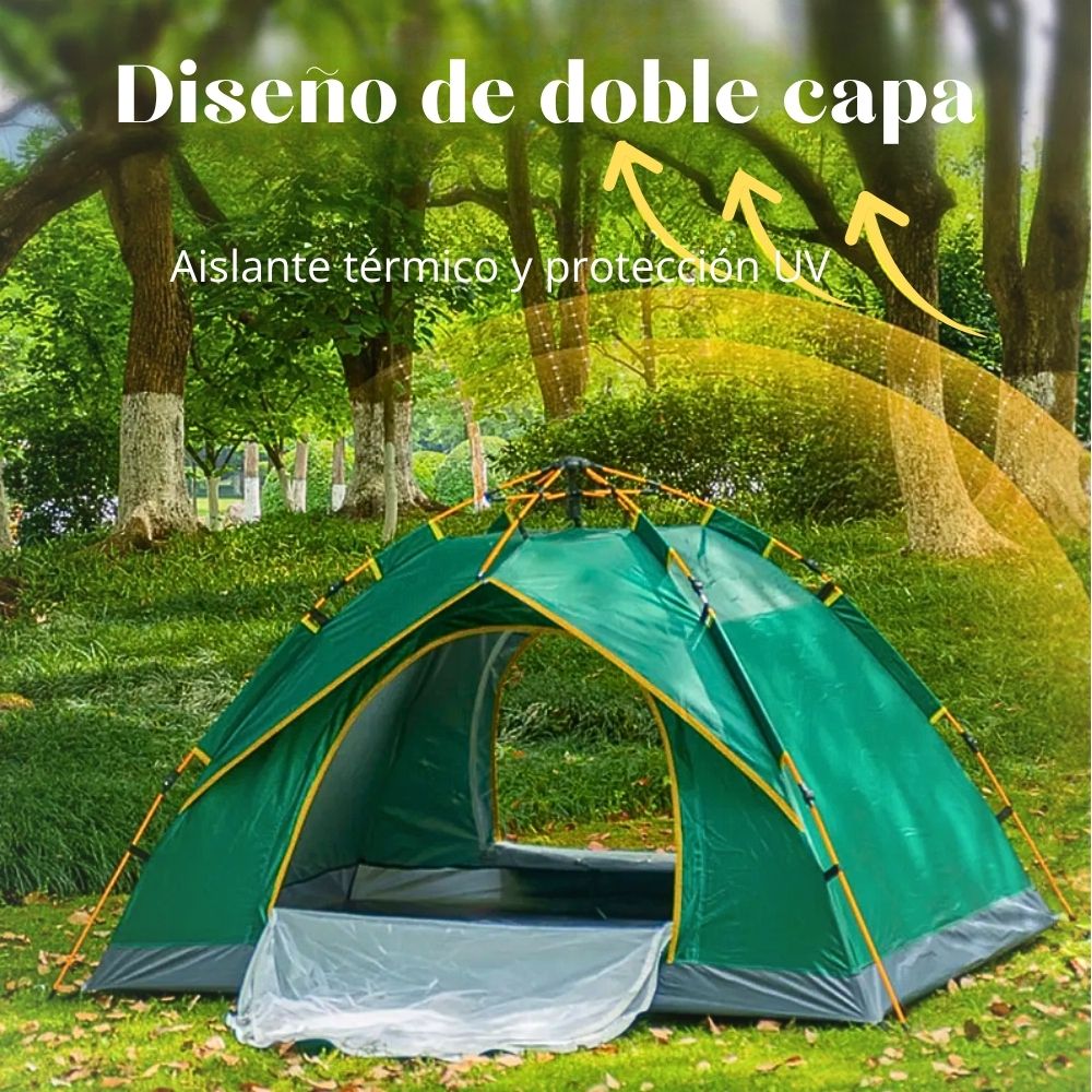 Foto 4 pulgar | Tienda De Campaña Grande Para Casa De Camping Automática Verde