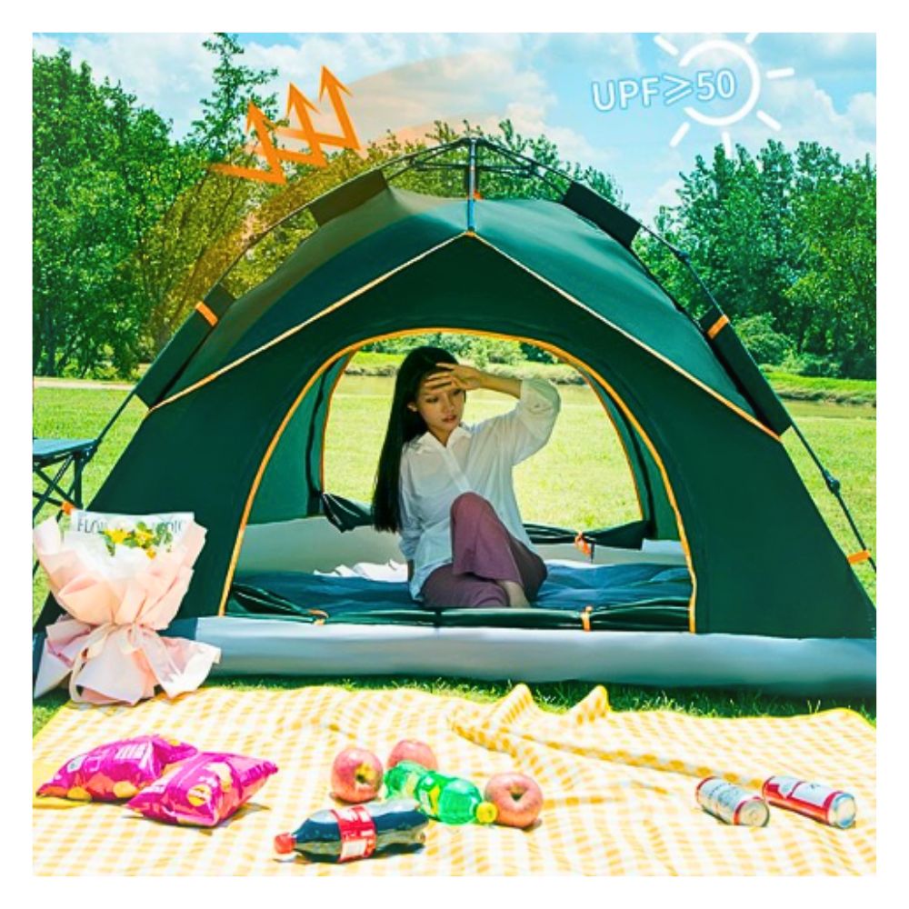 Foto 7 pulgar | Tienda De Campaña Grande Para Casa De Camping Automática Verde