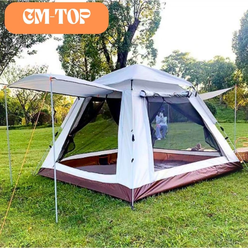 Foto 3 pulgar | Tienda Grande Campaña 3-5 Personas Portátil Cámping Acampar Blanco