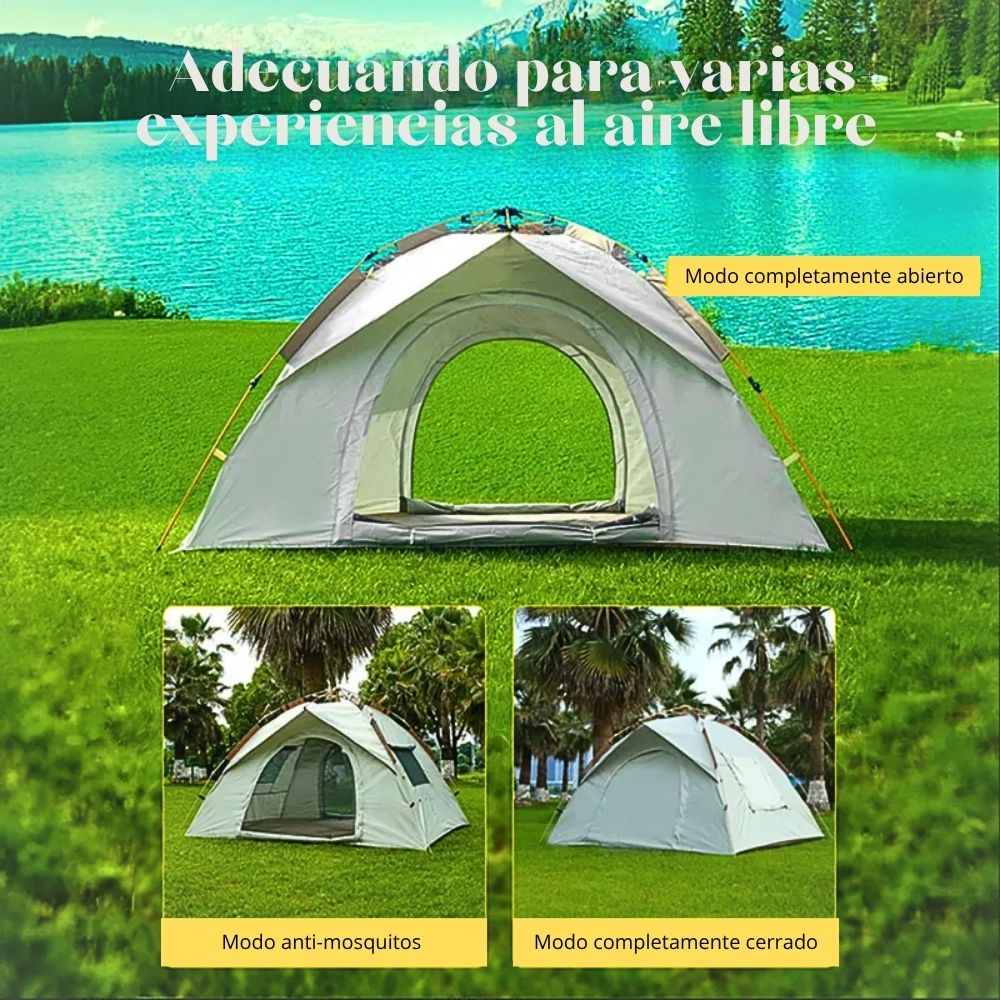 Foto 4 pulgar | Tienda Casa Campaña Fácil Instalar Impermeable Blanco