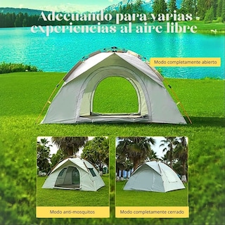 Foto 3 | Tienda Casa Campaña Fácil Instalar Impermeable Blanco