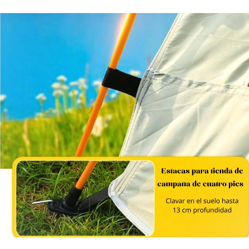 Foto 6 pulgar | Tienda Casa Campaña Fácil Instalar Impermeable Blanco