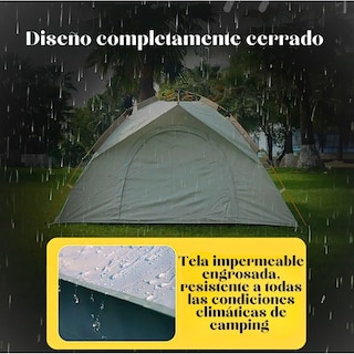 Foto 6 | Tienda Casa Campaña Fácil Instalar Impermeable Blanco