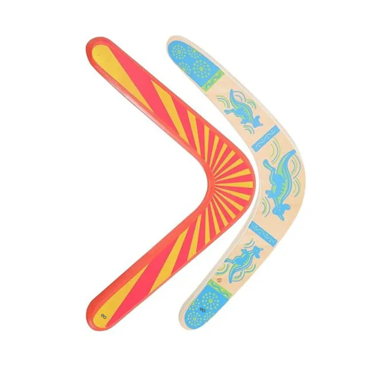 2pzs Boomerang De Madera De Regreso Forma De V Eo Safe Imports Esi-19650 Multicolor