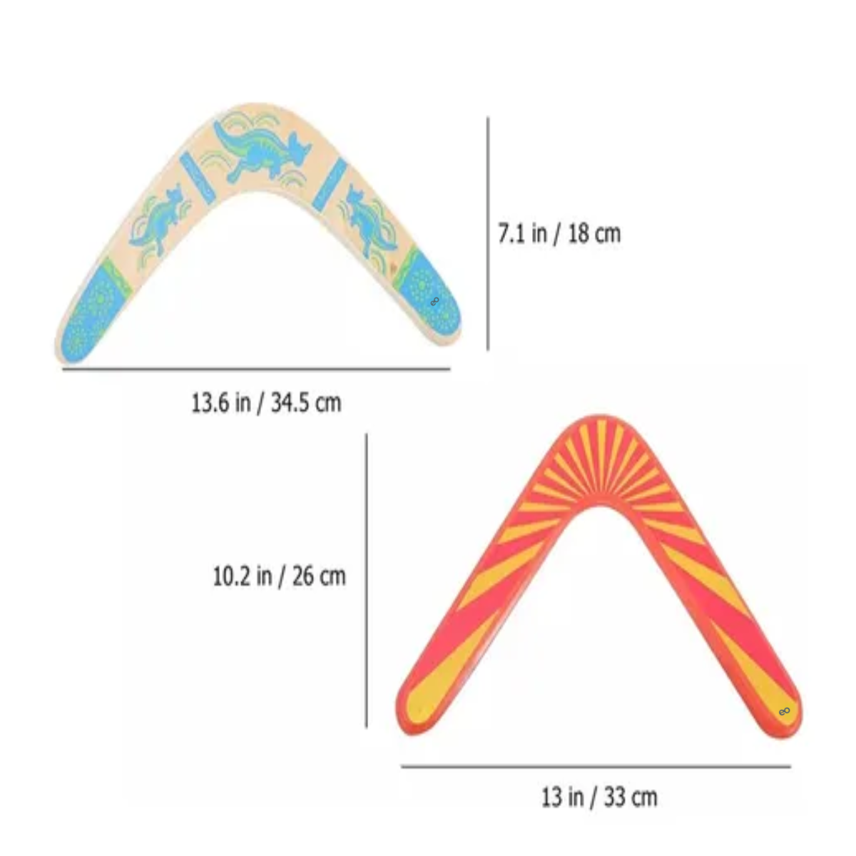 Foto 4 pulgar | 2pzs Boomerang De Madera De Regreso Forma De V Eo Safe Imports Esi-19650 Multicolor
