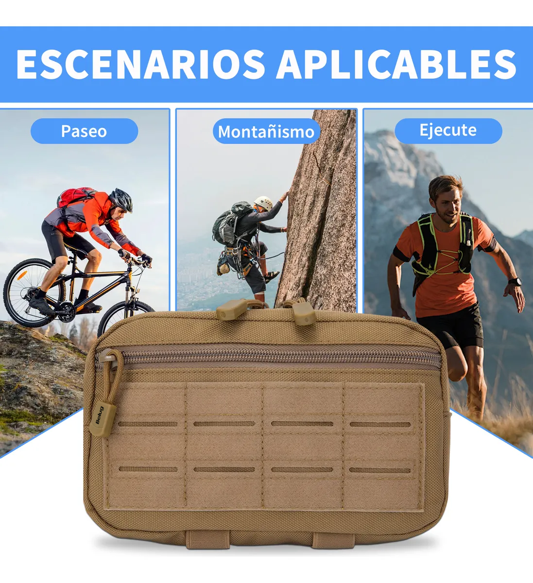 Foto 3 pulgar | Bolsa De Táctico  Belug Militar De Administración Edc Multiusos Marrón
