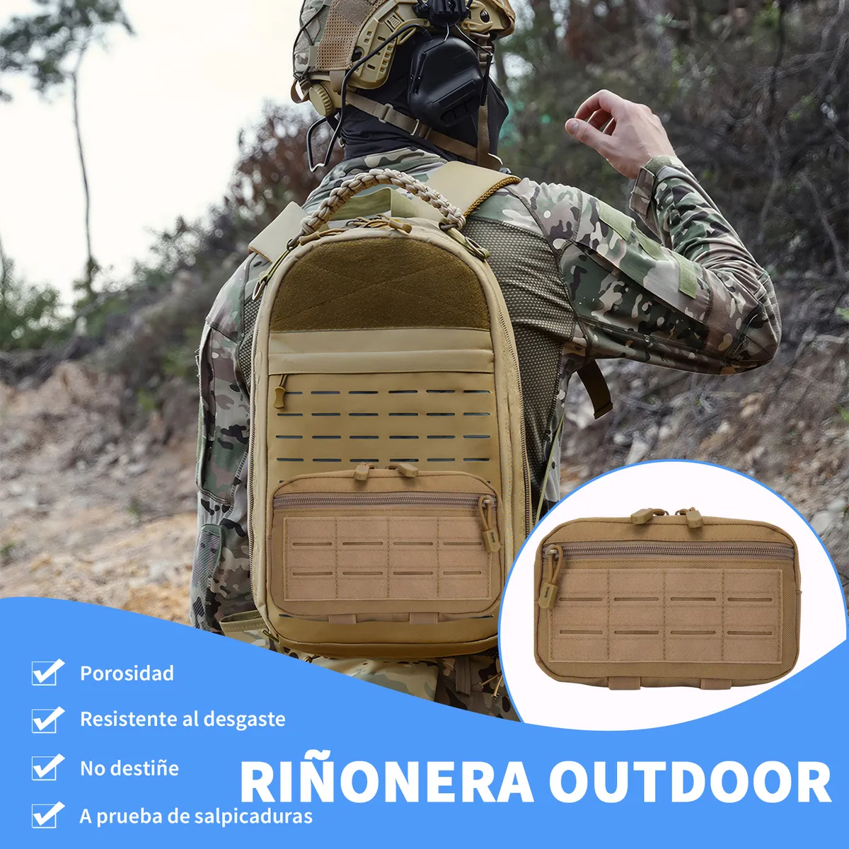 Foto 4 pulgar | Bolsa De Táctico  Belug Militar De Administración Edc Multiusos Marrón